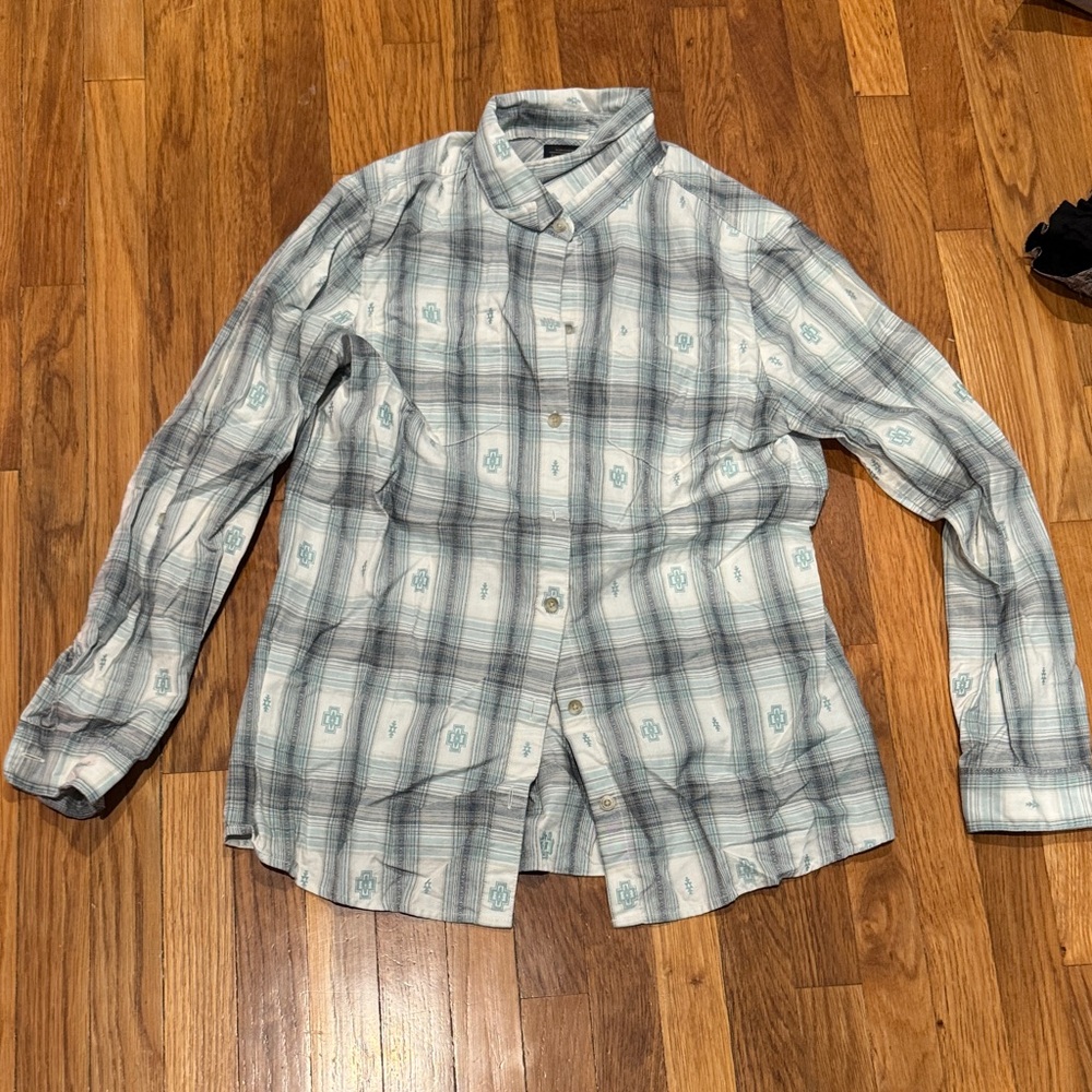 Pendleton Blue and Gray Plaid Shirt Jacket